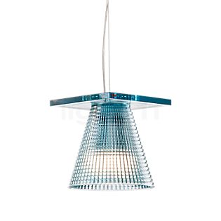 Kartell Light-Air, lámpara de suspensión azul con motivo en relieve