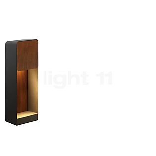 Lab Applique LED gris graphite/bois d'iroko foncé