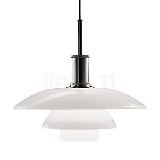 Louis Poulsen PH 4½-4 Hanglamp met glazen kap chroom glanzend