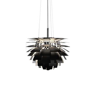 Louis Poulsen PH Artichoke, lámpara de suspensión metal - negro - ø48 cm