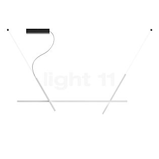 Luceplan Across Lampada a sospensione LED bianco/nero - H. 75 cm - B. 180 cm - Dali