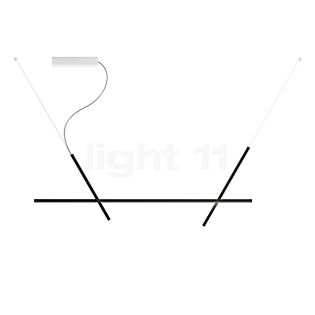 Luceplan Across Pendant Light LED black/white - H. 75 cm - B. 180 cm - Dali