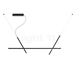 Luceplan Across Suspension LED noir/noir - H. 75 cm - B. 180 cm - Dali