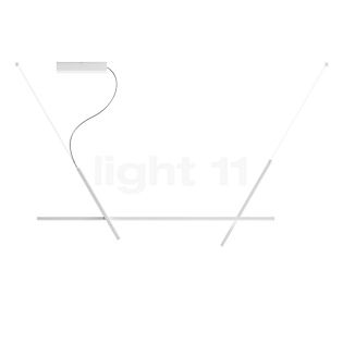 Luceplan Across, lámpara de suspensión LED blanco/blanco - H. 75 cm - B. 180 cm - Dali