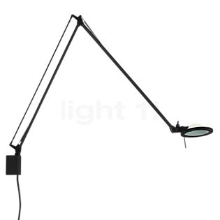 Luceplan Berenice, lámpara de pared reflector blanco/cuerpo negro - brazo 45 cm