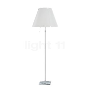 Luceplan Costanza Floor Lamp shade white/frame aluminium - telescope - with dimmer - ø40 cm
