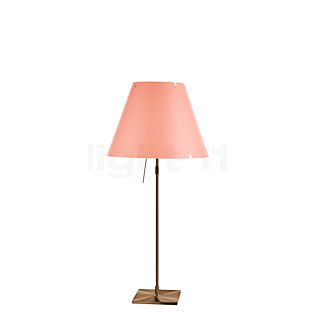 Luceplan Costanza Lampada da tavolo paralume pink/telaio ottone - telescopio - con dimmer