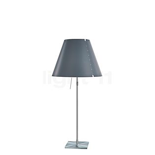 Luceplan Costanza Lampe de table abat-jour gris béton/châssis aluminium - télescope - avec interrupteur