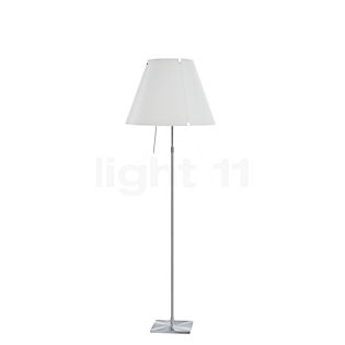 Luceplan Costanza Terra aluminium télescopique avec variateur tactile blanc
