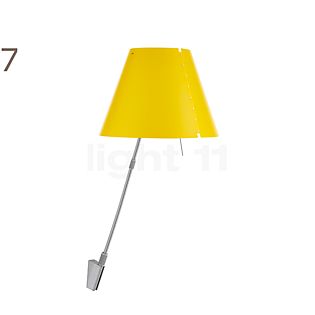 Luceplan Costanza Wall Light shade canary yellow - telescope - with dimmer