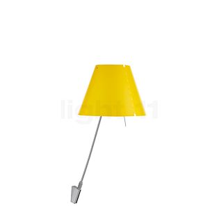 Luceplan Costanza, lámpara de pared pantalla amarillo canario - fijo - con botón