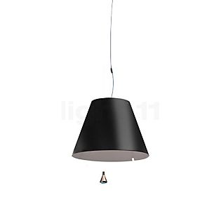 Luceplan Costanza, lámpara de suspensión pantalla negro - ø50 cm - tira de la cuerda