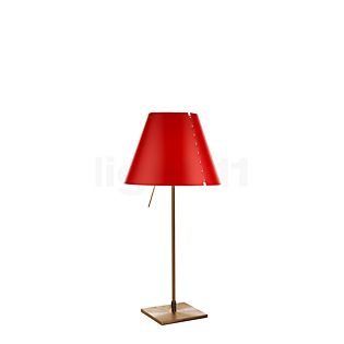 Luceplan Costanzina, lámpara de sobremesa latón/rojo grosella