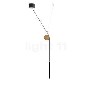 Luceplan Doi Pendant Light LED with Accessory black/black/brass - Dali