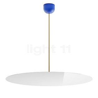 Luceplan Millimetro Pendant Light LED blue/brass - H. 73 cm - ø85 - Dali