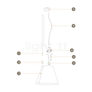 Luceplan Kleinteile für Costanzina Tavolo/Sospensione - Ersatzteil Nr. 8, kleine onderdelen