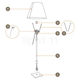 Luceplan Kleinteile für Costanza Tavolo/Terra/Sospensione - Ersatzteil No. 7, small parts