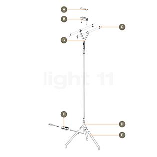 Luceplan Spare parts for Lola Terra Part F: dimmer transparent