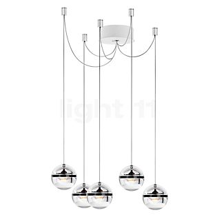 Lumina Limbus Cluster LED 5 foyers noir/cache-piton blanc