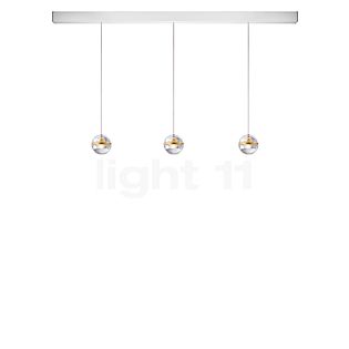 Lumina Limbus Hanglamp LED 3-lichts messing/plafondkapje aluminium