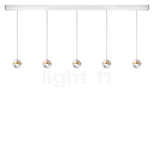 Lumina Limbus Hanglamp LED 5-lichts messing/plafondkapje aluminium
