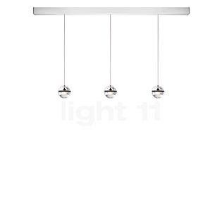 Lumina Limbus Suspension LED 3 foyers noir/cache-piton aluminium