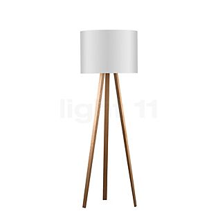 Maigrau Luca Stand Gulvlampe eg natur/lampeskærm hvid - 163,5 cm