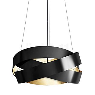 Marchetti Pura Lampada a sospensione LED nero/aspetto foglia d'oro - ø100 cm