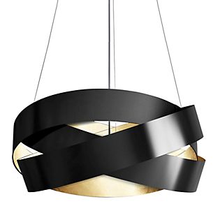 Marchetti Pura Suspension LED noir/aspect feuille d'or - ø120 cm