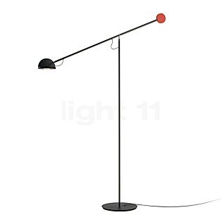 Marset Copérnica P, lámpara de pie LED grafito/rojo-negro