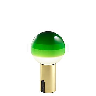 Marset Dipping Light, lámpara recargable LED verde/latón