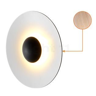 Marset Ginger Applique/Plafonnier LED chêne/blanc - ø60 cm