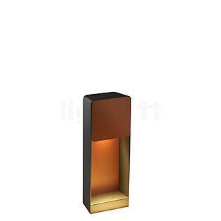 Marset Lab, luz de pedestal LED gris grafito/marrón oxidado
