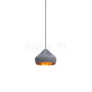 Marset Pleat Box, lámpara de suspensión LED gris/dorado - ø21 cm