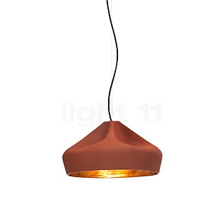 Marset Pleat Box, lámpara de suspensión LED terracota/dorado - ø44 cm