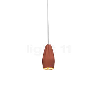 Marset Pleat Box, lámpara de suspensión terracota/dorado - ø11,5 cm
