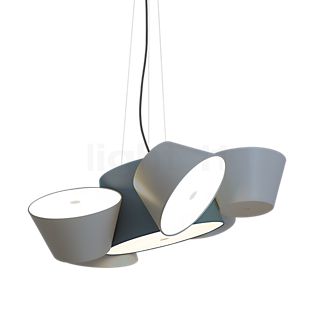 Marset Tam Tam 5, lámpara de suspensión azul grisáceo/gris plateado