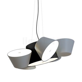 Marset Tam Tam 5, lámpara de suspensión negro/gris plateado