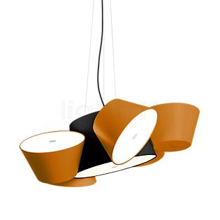 Marset Tam Tam 5, lámpara de suspensión negro/naranja