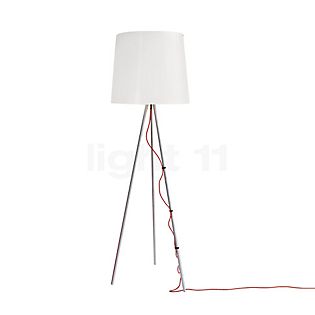 Martinelli Luce Eva, lámpara de pie aluminio/blanco, ø50 cm