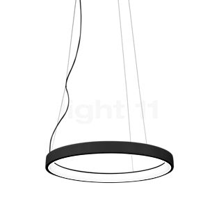 Martinelli Luce Lunaop Sospensione LED schwarz, ø50 cm, 2.700 K, dimmbar