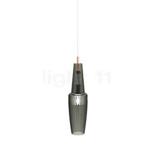 Mawa Gangkofner Pisa Hanglamp kristal rook, kabel wit/roze