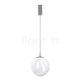 Mawa Glaskugelleuchte LED vetro opale/grigio metallizzato