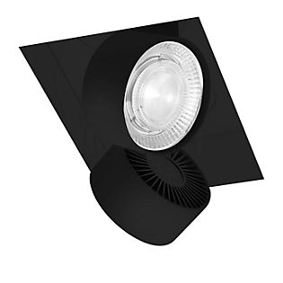 Mawa Wittenberg 4.0 recessed Ceiling Light angular flush with two spots LED black matt - without Ballasts