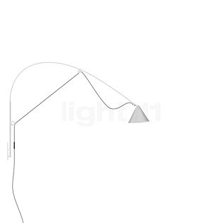 Midgard Ayno Wandleuchte LED L - grau/Kabel grau - 3.000 K