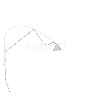 Midgard Ayno Wandleuchte LED L - grau/Kabel orange - 2.700 K