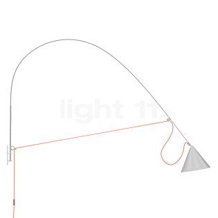 Midgard Ayno, lámpara de pared LED XL - gris/cable naranja - 2.700 K