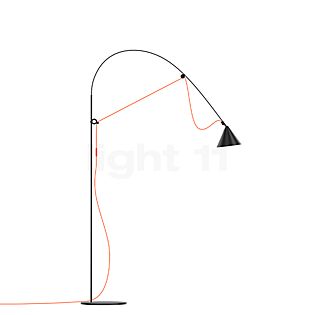 Midgard Ayno, lámpara de pie LED negro/cable naranja - 2.700 K - L