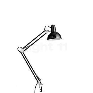 Midgard Federzug Lampe de table avec pince noir