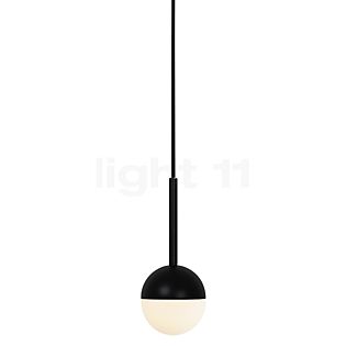 Nordlux Contia, lámpara de suspensión negro/vidrio opalino